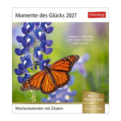 Momente des Glücks Postkarten Wochen mit Zitaten, mit 53 Postkarten 2027