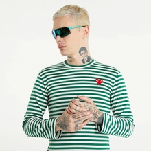 Comme des Garçons Play long sleeve Tee green white