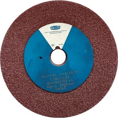 Tyrolit 98A46K9V40 Brúsny kotúč 150 x 20 x 20 mm 46 T417195