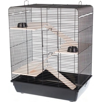 INTER-ZOO Pet Products Клетка за гризачи Remy + wood 58 x 38 x 71, 5 cm ЧЕРНА