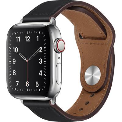 Techsuit Remienok na hodinky (W033) pre mužov - Apple Watch 1/2/3/4/5/6/7/8/SE/SE 2 (38/40/41 mm) - čierny KF239822