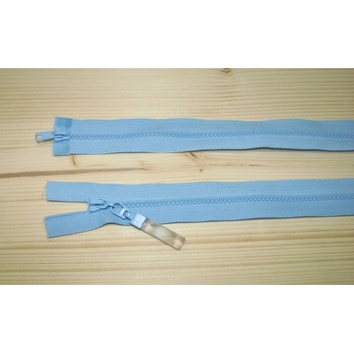 Kostenný zips modrá svetlá 3mm deliteľný obojsmerný 70cm