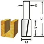 Makita Фрезова фреза с 2 режещи ръба, опашка 8 мм, 16x19x51 мм D-47569 (D-47569)