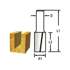 Makita Фрезова фреза с 2 режещи ръба, опашка 8 мм, 16x19x51 мм D-47569 (D-47569)