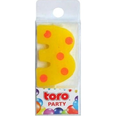 TORO Dortová číslice 3 zapichovací 4 5cm