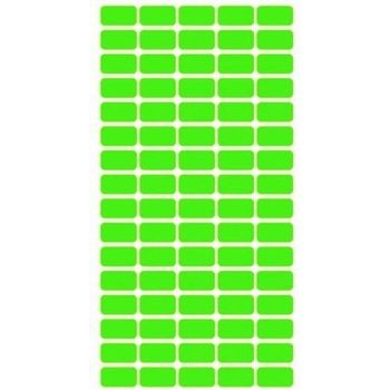 Етикети за цени 12x22 mm 80 етик. /лист Зелен неон (520211-54)