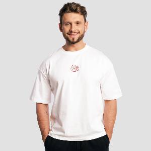 GymBeam Тениска Shaker Boxy White L