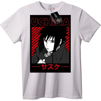 NOONEBRAND Тениска с Учиха Саске - XL, Black