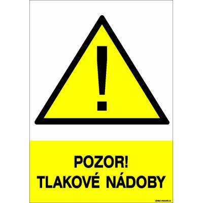 RAFO Samolepka Pozor! Tlakové nádoby Velikosti: A5 (15 x 21 cm)