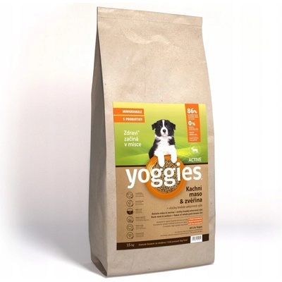 Yoggies mini Active kachna a zvěřina 15 kg