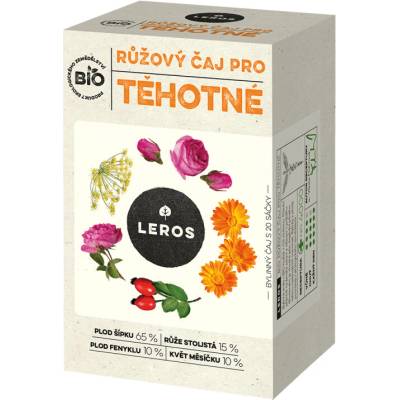 LEROS BIO RŮŽOVÝ ČAJ PRO TĚHOTNÉ bylinný čaj nálevové sáčky 20 x 2 g
