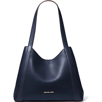 Michael Kors kožená kabelka Rosemary large modrá