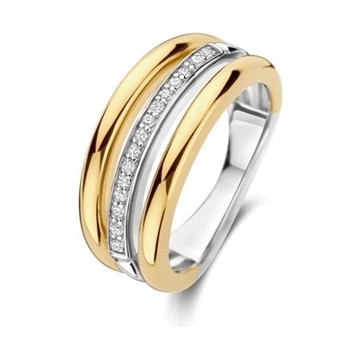 Ti Sento Zlacený prsten se zirkony 12369ZY