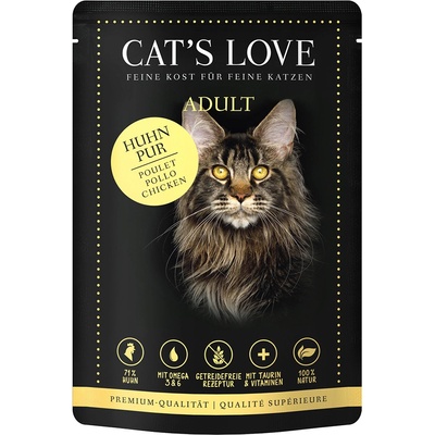 CAT’S LOVE 12х85г Adult Cat´s Love, консервирана храна за котки - чисто пилешко