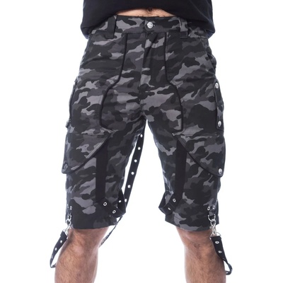 Poizen industries Мъжки къси панталони poizen industries - ЮСТУС - СИВ КАМУФЛАЖ - poi924