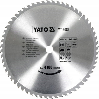 Yato vidiový kotouč na dřevo 400x60T x 30 YT-6086
