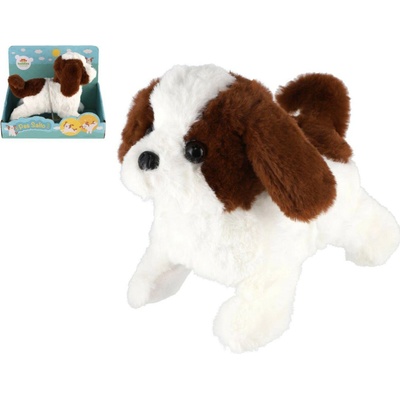 Teddies Pes Salto skákací chodiaci 19cm na batérie so zvukom