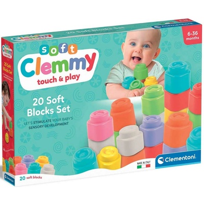 CLEMENTONI Soft Clemmy Sada 20 mäkkých kociek