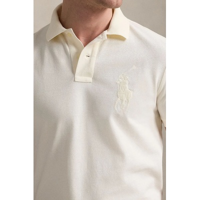 Ralph Lauren Памучна тениска с яка Polo Ralph Lauren в бежово с изчистен дизайн 710938137 (710938137)