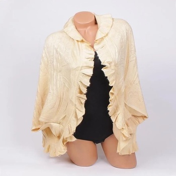 Image 1 of Нежно кашмирено болеро в цвят ванилия с къдрички