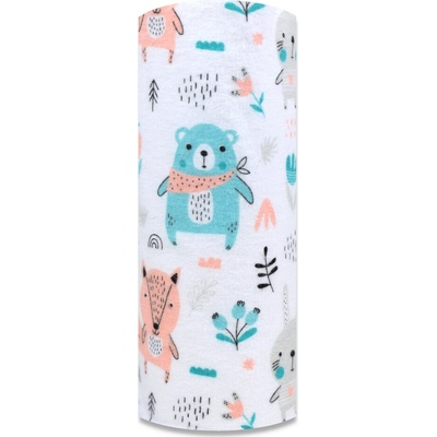 Ega Kids Flanelová plienka zvieratká z lesa tyrkysová