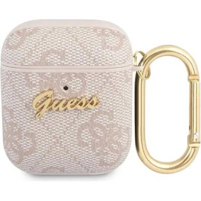 GUESS 4G Script Metal Collection Case за AirPods 1 / 2 - Розов (3666339009755)