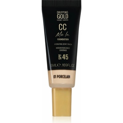 Dripping Gold CC Me In Mini Trial ľahký make-up SPF45 Porcelain 01 5 ml