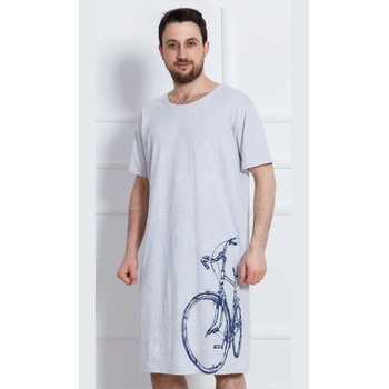 Bicykl pánská noční košile kr.rukáv šedá