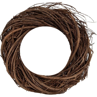 Přírodní hnědý proutěný věnec Woodly XXS - Ø 20*4 cm - Clayre & Eef
