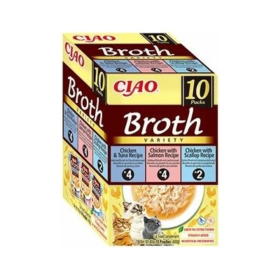 Chúru Cat BOX Broth Chicken Tuna & Chicken Salmon & Chicken Scallop 10 x 40 g