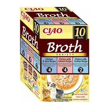 Chúru Cat BOX Broth Chicken Tuna & Chicken Salmon & Chicken Scallop 10 x 40 g