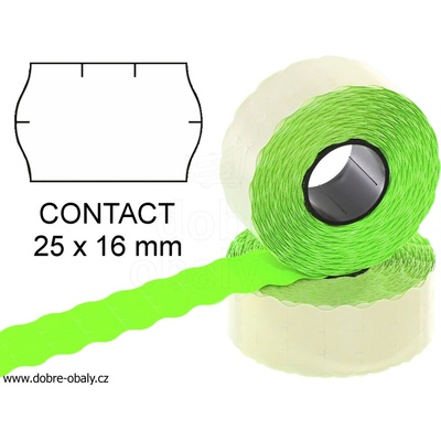 Cenové etikety 25x16mm, zelené CONTACT