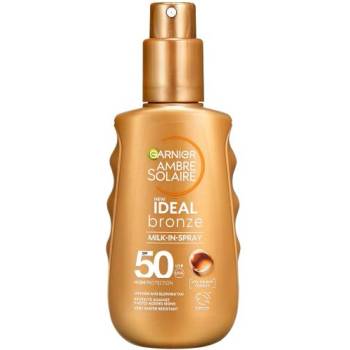 Garnier Ambre Solaire Ideal Bronze Milk-In-Spray SPF50 слънцезащитен лосион със спрей 150 ml