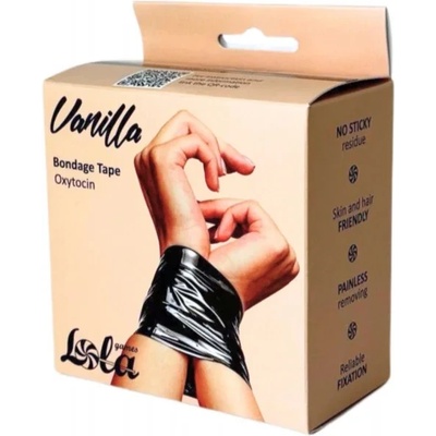 Бондидж лента, безопасна и здрава, 20 метра - Vanilla Oxytocin Black (1169-02LOLA)