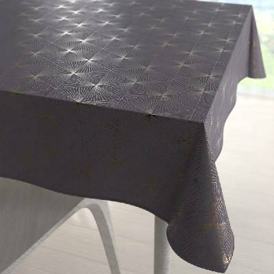 Biante Sametový ubrus Isabela IBL-003 Rose Gold trojúhelníky na šedém 80x80 cm