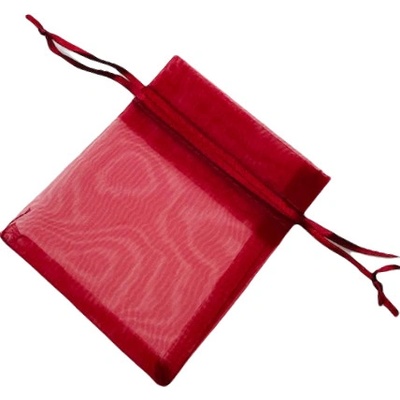 Dárkový pytlík 9x11 cm organza - bordó sv. (100 ks)