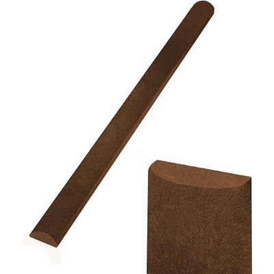 Recyklát plotovka 79x35 mm, půlkruhová, hnědá Délka v mm:: 2000 mm