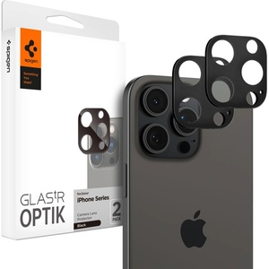 Spigen Протектор за камера за iPhone 14 Pro / Pro Max / 15 Pro / Pro Max / 16 Pro / Pro Max (комплект 2) - Spigen Glas. tR Optik - Черен