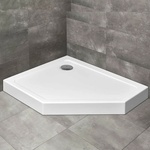 Radaway Петоъгълно душ корито Radaway Doros PT E Compact 100x80 см бяло акрилно ляво (SDRPTP1080-05L)