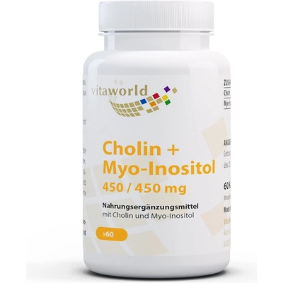 vitaworld Cholin + Myo-inositol / Холин + Мио-инозитол 450 mg, 60 капсули (17584376 VW)