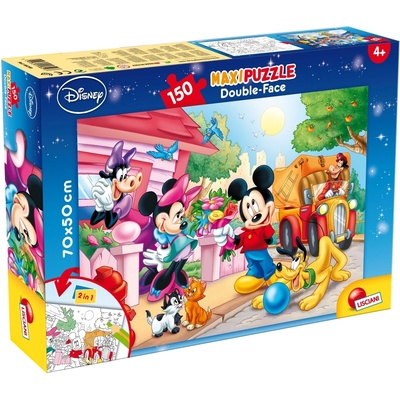Lisciani Двулицев пъзел Lisciani - Mickey Mouse, 150 части (LI48328)