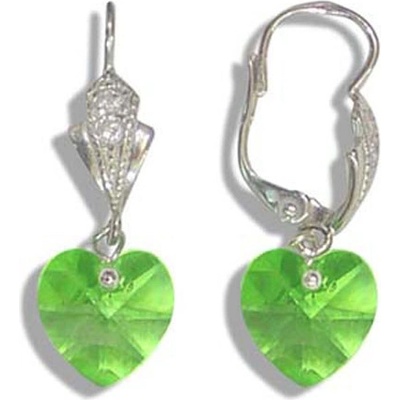 Zlatnictví Zlatíčko stříbrné náušnice s krystaly Swarovski 10020028