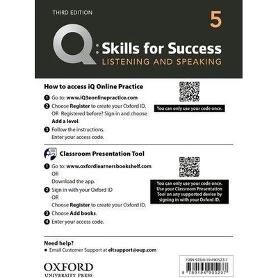 Q Skills for Success 5 Listening & Speaking Teacher´s Access Card, 3rd - Susan Earle-Carlin