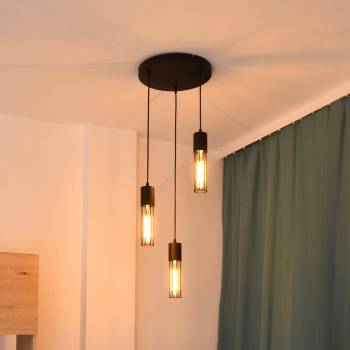 Image 1 of Helam Пендел MELODY 3xE27/15W/230V черен (HE1679)