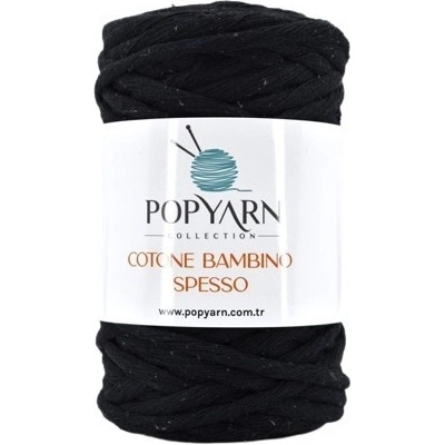 POPYARN Příze Cotone bambino spesso B219 - černá, 250g 75m