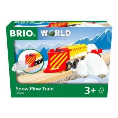 BRIO - Комплект локомотив с вагон снегоразбивач (33606)