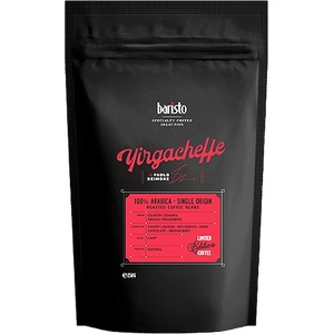 Baristo Кафе на зърна Baristo Specialty Yirgacheffe Ethiopia, 250 г, 100% Арабика