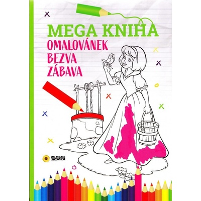 Mega kniha omalovánek-Růžová