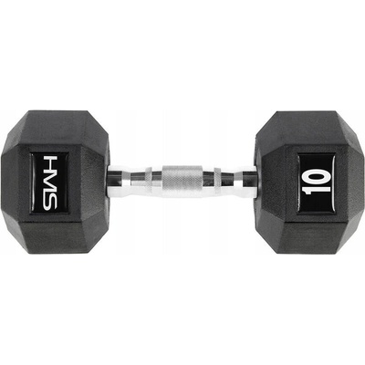 HMS Gumová činka šestihranná HEX PRO 10 kg
