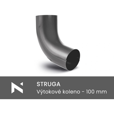 Struga Výtokové koleno 100 mm RAL 3005 višňová